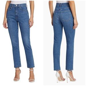 Veronica Beard $268 Alenah Slim Straight High Waisted 27